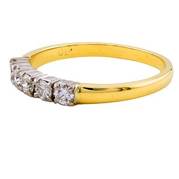 18ct gold Diamond half eternity Ring size L